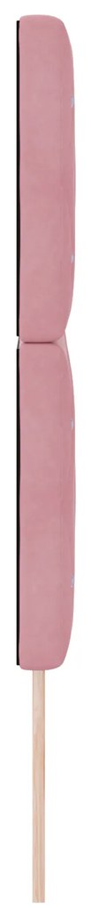 vidaXL Κεφαλάρι Ροζ 140 cm με Κρυστάλλινο Κουμπί Tufted