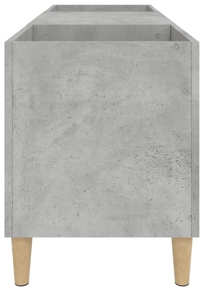 Δισκοθήκη Γκρι Σκυροδέματος 121x38x48 εκ. Επεξεργασμένο Ξύλο - Γκρι