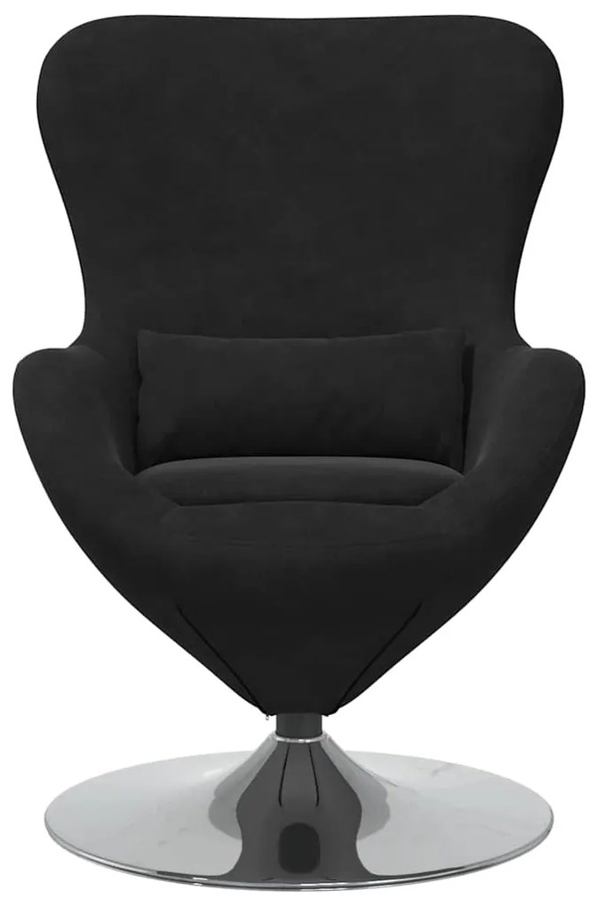 vidaXL Κάθισμα-αυγό Μαύρο 63 x 73 x 90 εκ Βελούδο