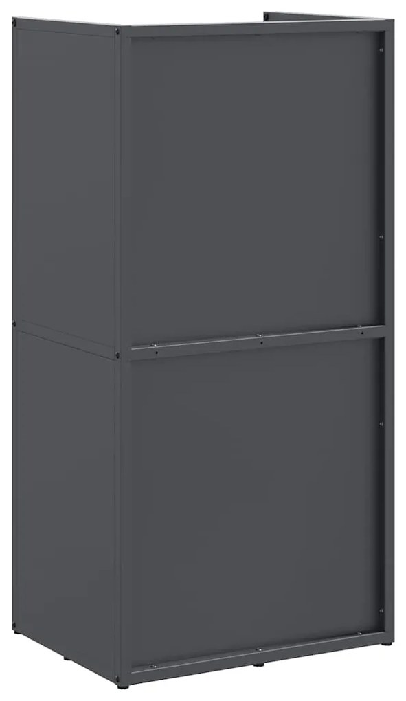 vidaXL Ράφι Καυσόξυλων Ανθρακί 40x30x80 εκ. Χάλυβας ψυχρής έλασης