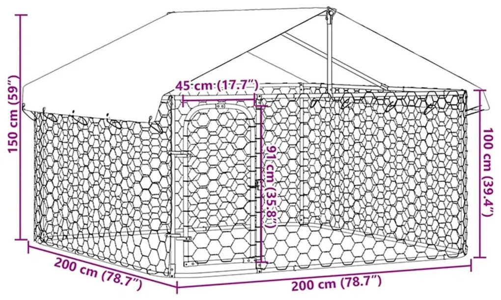 ΚΛΟΥΒΙ ΣΚΥΛΟΥ ΕΞΩΤΕΡΙΚΟΥ ΧΩΡΟΥ 200 X 200 X 150 ΕΚ. ΜΕ ΣΤΕΓΑΣΤΡΟ 171498