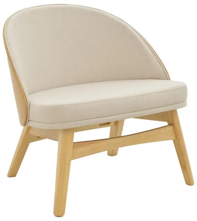 Καρέκλα Sarian μπεζ ύφασμα-rubberwood φυσικό πόδι 69,5x71x70.5εκ Υλικό: SOLID RUBBER WOOD - FABRIC 097-000014