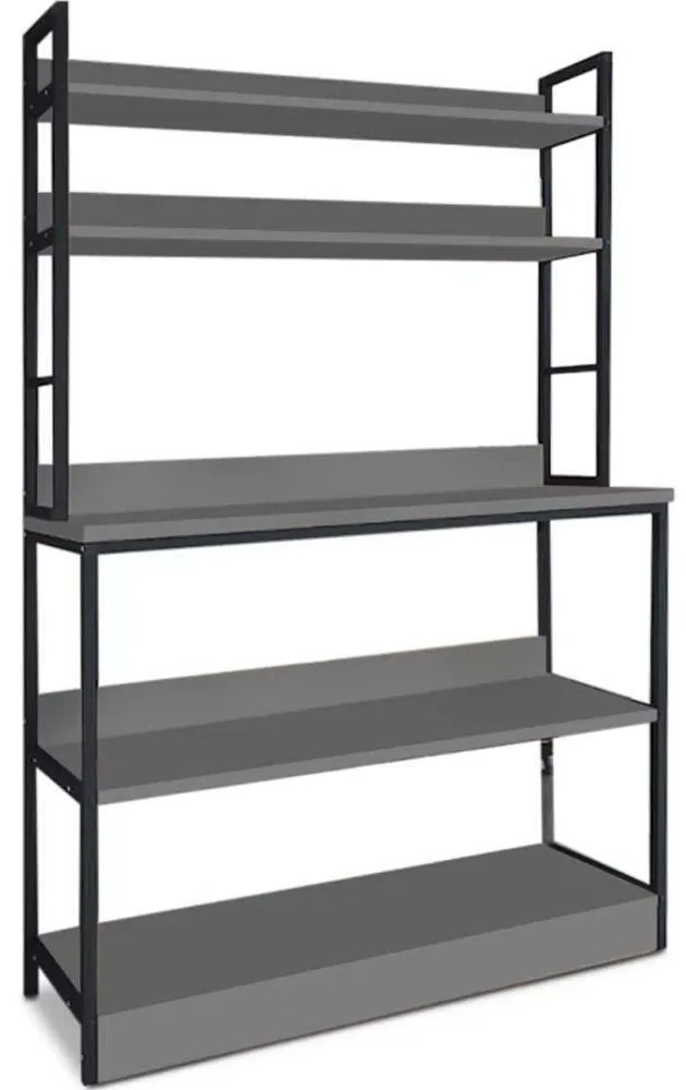 Ραφιέρα Foyer 0229997 101x36x160,7cm Black-Anthracite