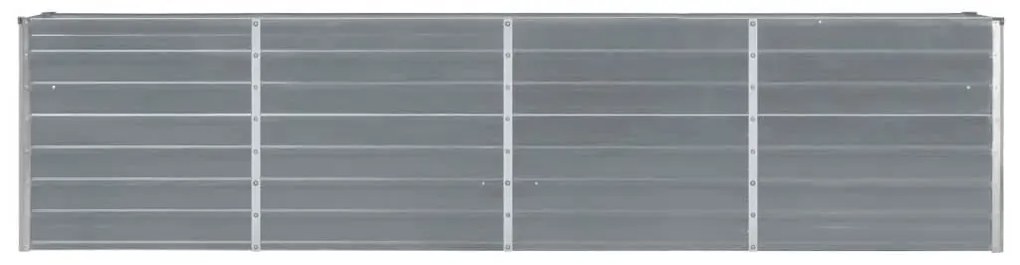 vidaXL Ζαρντινιέρα Ψηλή Γκρι 320 x 40 x 77 εκ. Γαλβανισμένος Χάλυβας