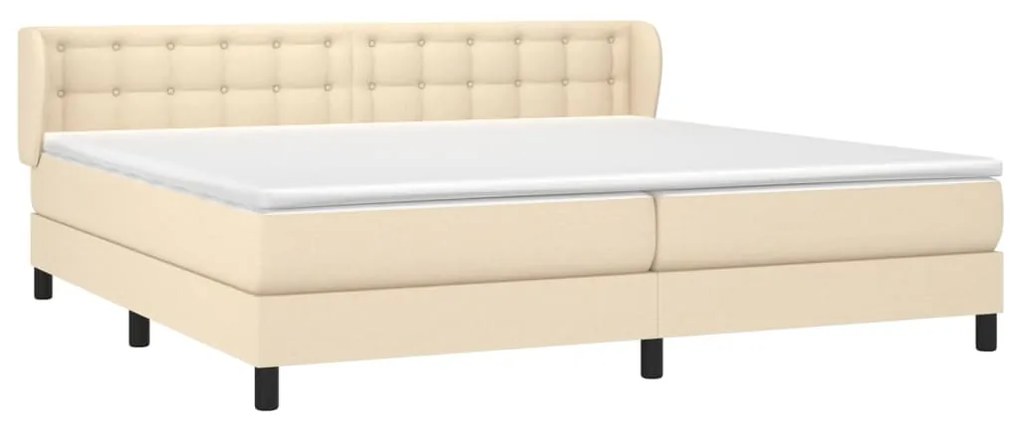 ΚΡΕΒΑΤΙ BOXSPRING ΜΕ ΣΤΡΩΜΑ ΚΡΕΜ 200X200 ΕΚ. ΥΦΑΣΜΑΤΙΝΟ 3126594