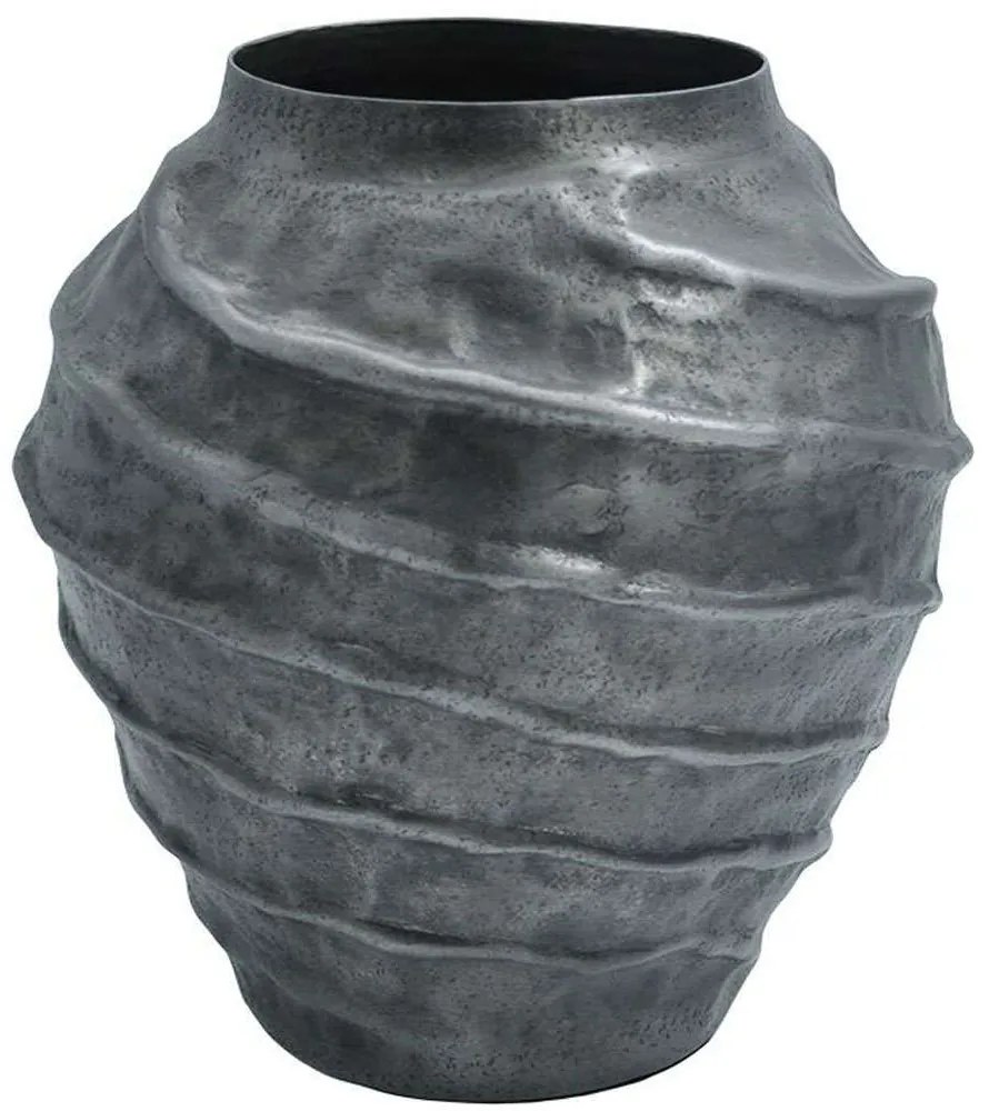 Βάζο 939-124-004 25x29cm Grey Aluminium