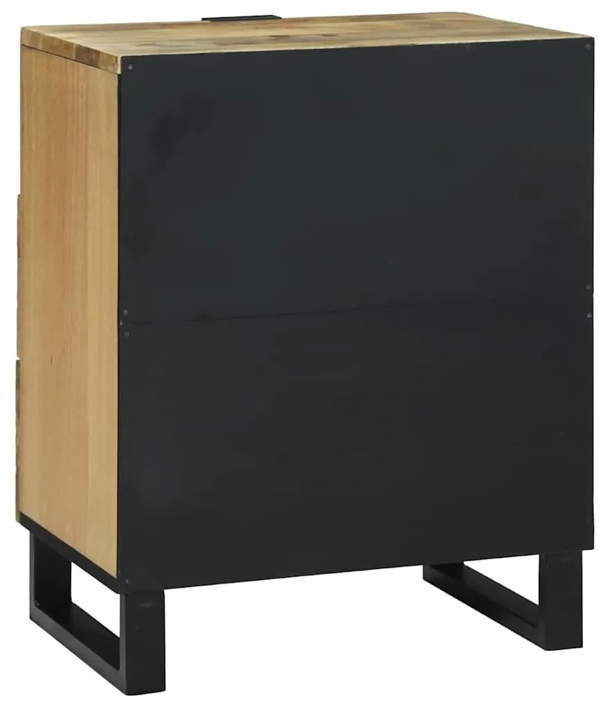 vidaXL Κομοδίνο με συρτάρι Καφέ 50 x 33 x 60 εκ Μασίφ ξύλο μάνγκο