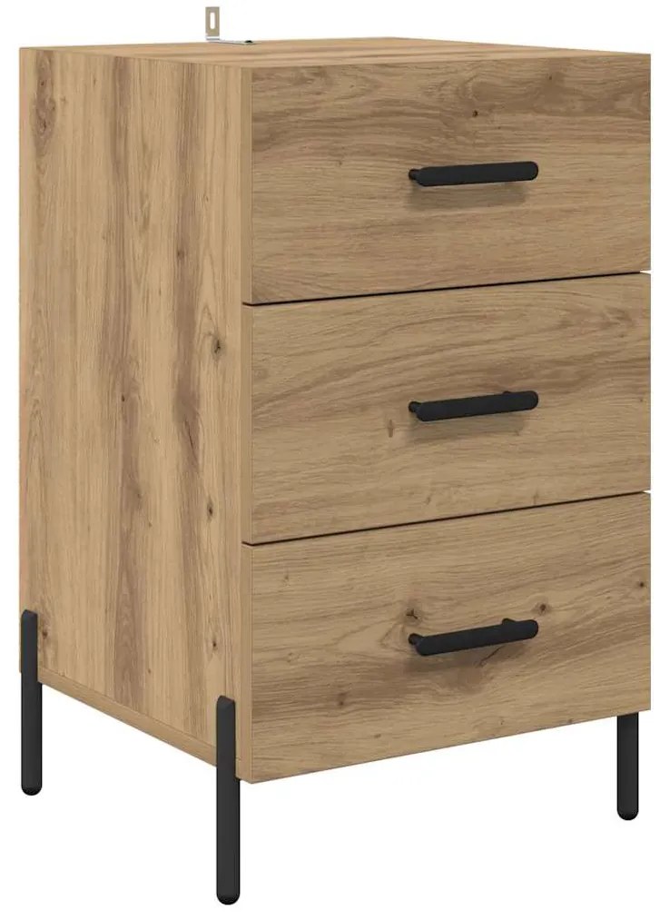 vidaXL Κομοδίνο Artisan Oak 40 x 40 x 66 εκ. Επεξεργασμένο ξύλο