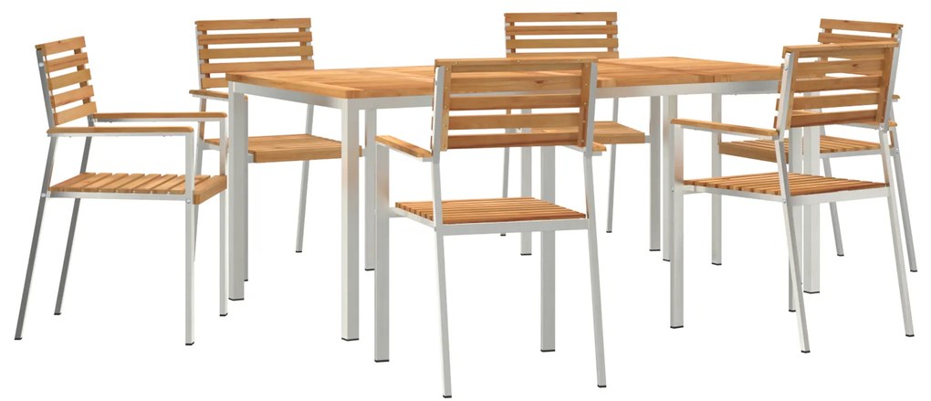 vidaXL Σετ Τραπεζαρίας Κήπου 7 pcs