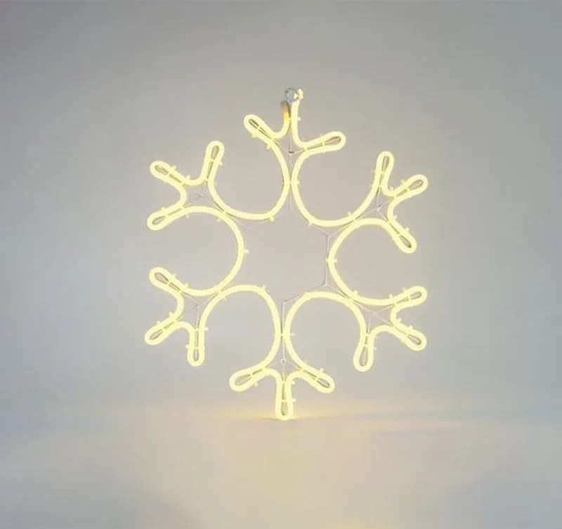 Χιονονιφάδα Led Θερμό Φως με καλώδιο - Christmas snowflake light LED-082339-191137