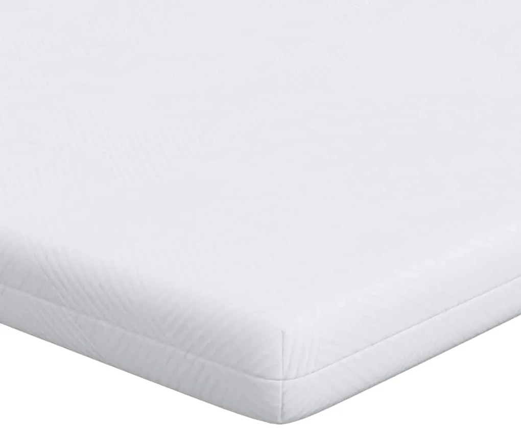 vidaXL Στρώμα επικάλυψης Λευκό 200 x 200 x 7 εκ. Υφασμα Jacquard