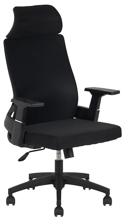 A9925 ΜΑΥΡO MESH ΠΟΛΥΘΡΟΝΑ ΓΡΑΦΕΙΟΥ 64X60X43-110/52-119εκ.