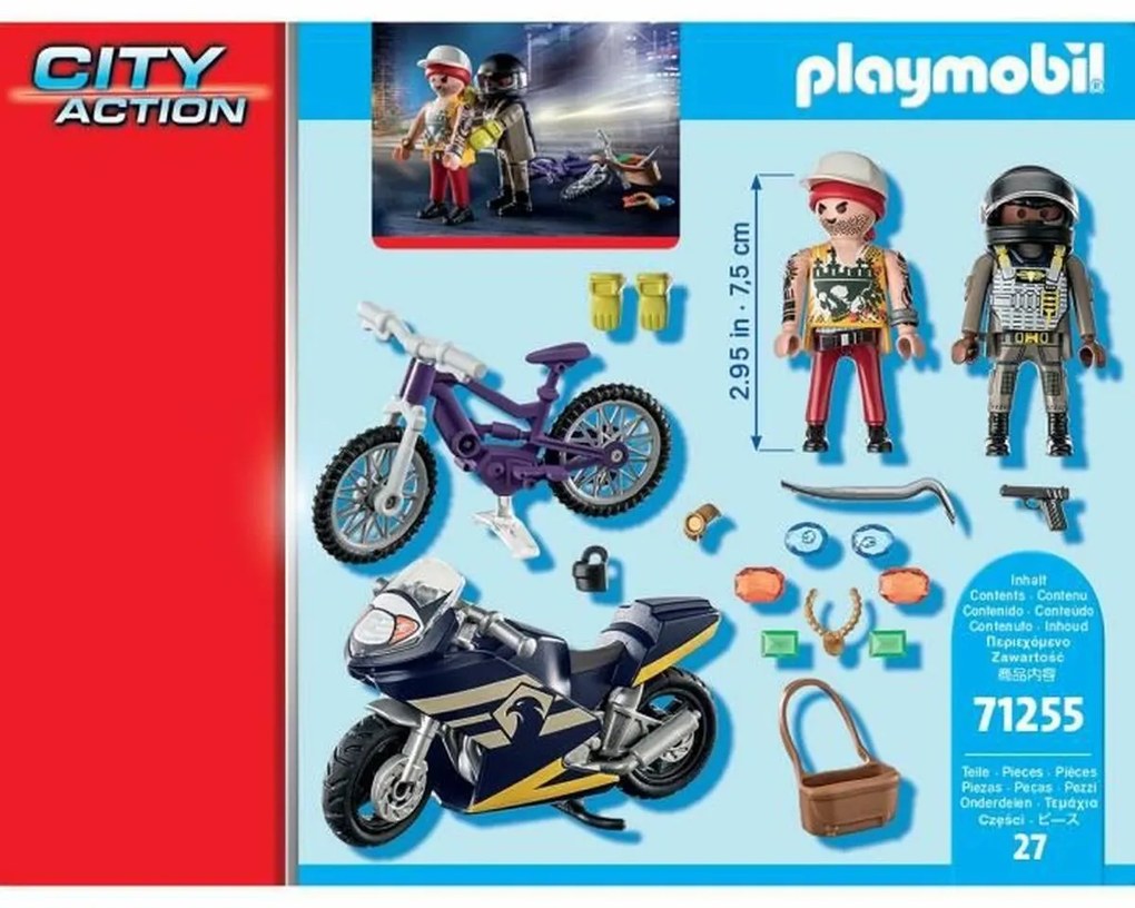 Playset Οχημάτων   Playmobil City Action - Agent and Thief 71255         27 Τεμάχια