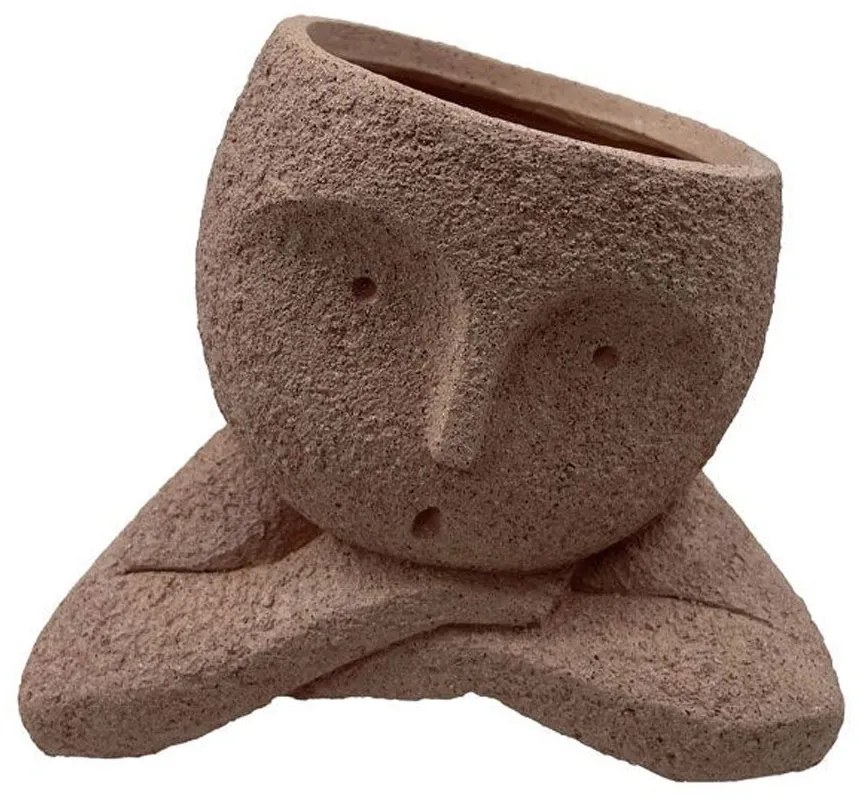 Βάζο Polyface 034490 18x13x15cm Terracotta Πολυρεσίνη