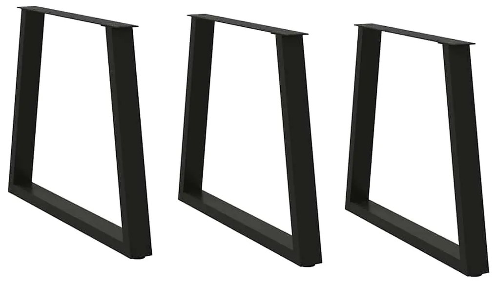 vidaXL Πόδια Τραπεζαρίας Σχήματος V 3 τεμ. Μαύρο 70x(72-73,3) εκ. Ατσάλι