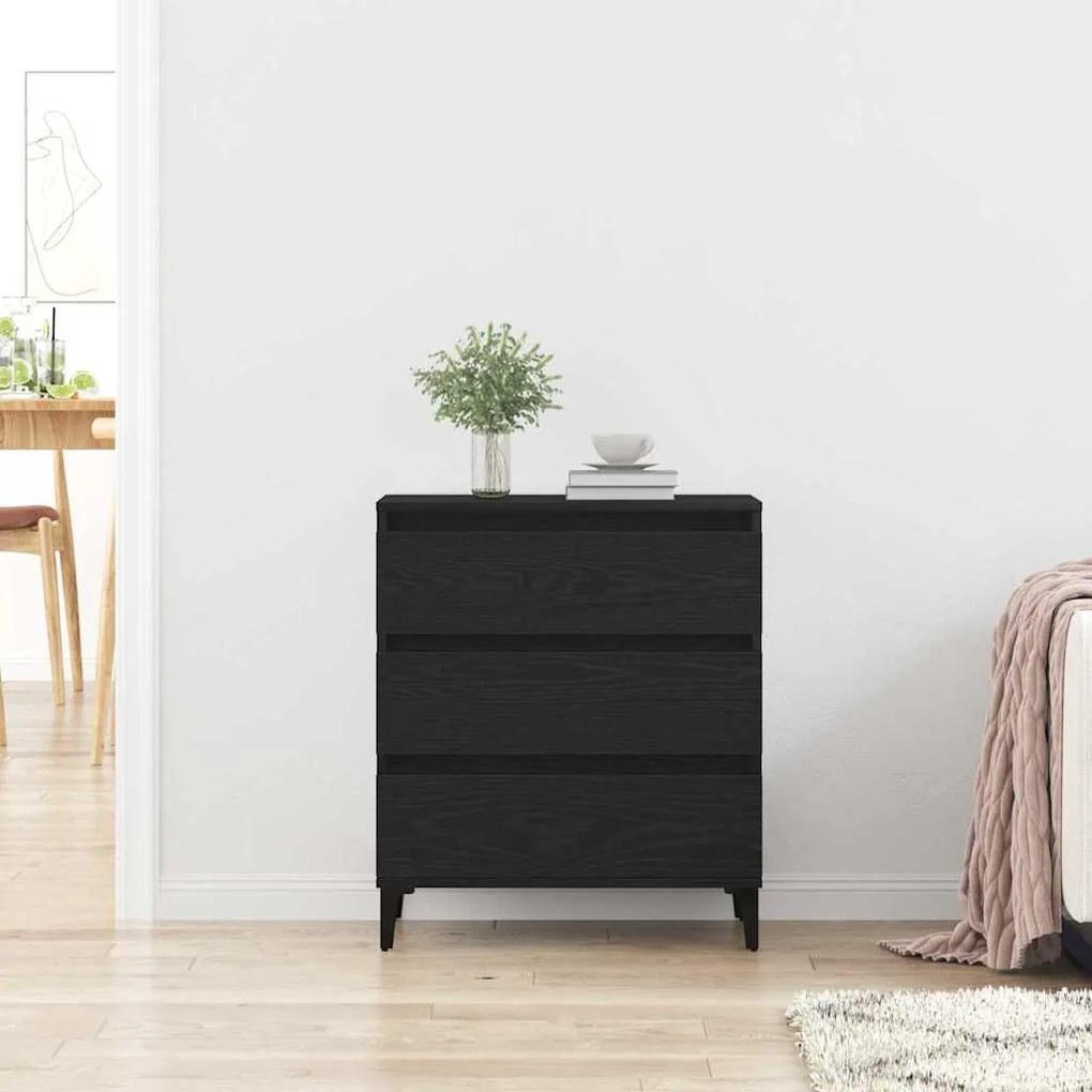 vidaXL Πλαϊνό γραφείο Μαύρη δρυς 60 x 35 x 70 cm Επεξεργασμένο ξύλο