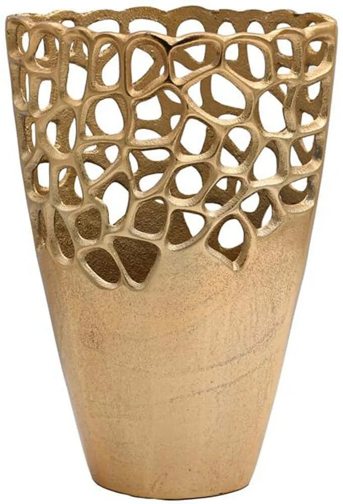 Βάζο 934-225-049 24x14x39cm Gold Αλουμίνιο
