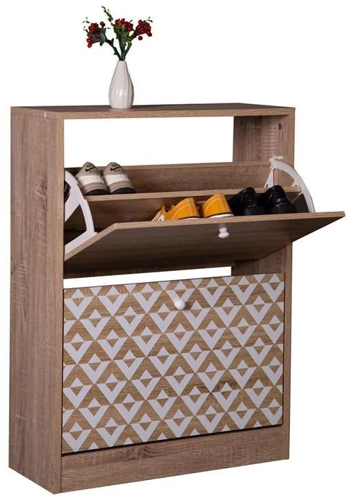 Παπουτσοθήκη Home 1872 Fylliana Sonoma - Λευκό 60x23.5x81 εκ. 60x23.5x81 εκ.