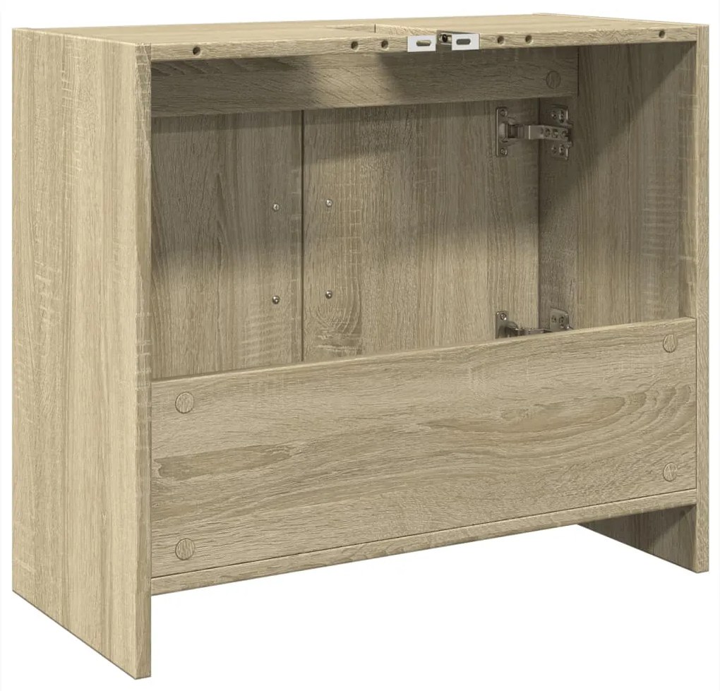vidaXL Ντουλάπι Νιπτήρα Sonoma Δρυς 63x29x55 εκ. Επεξεργασμένο Ξύλο
