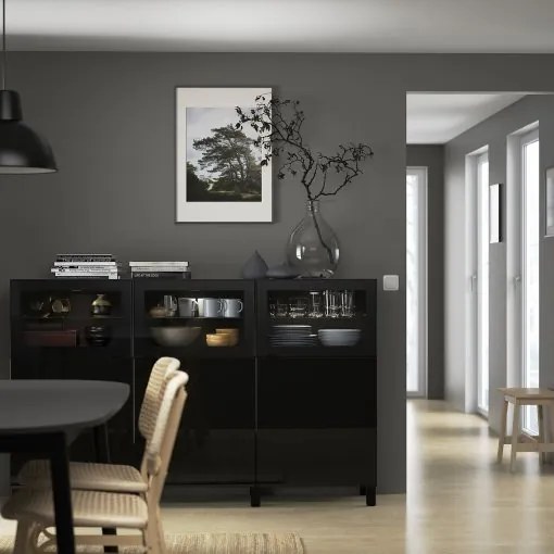 BESTÅ σύνθεση αποθήκευσης με πόρτες, 180x42x112 cm 792.081.82