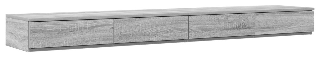 vidaXL Γκρι Σύρτες Κρεβατιού Σονόμα 180x36,5x16,5 εκ από Επεξεργασμένο Ξύλο