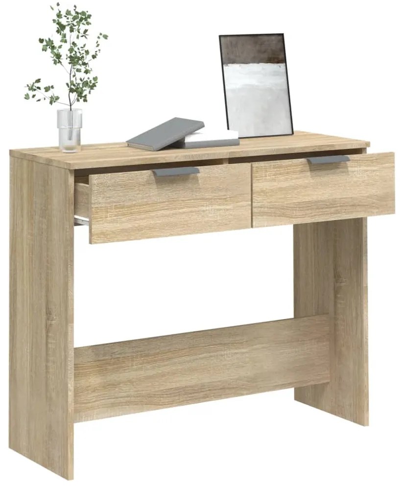 vidaXL Τραπέζι Κονσόλα Sonoma Δρυς 90x36x75 εκ. Επεξεργασμένο Ξύλο