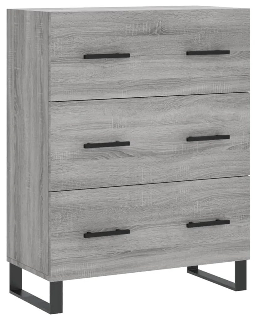 vidaXL Ντουλάπι Γκρι Sonoma 69,5 x 34 x 180 εκ. Επεξεργασμένο Ξύλο