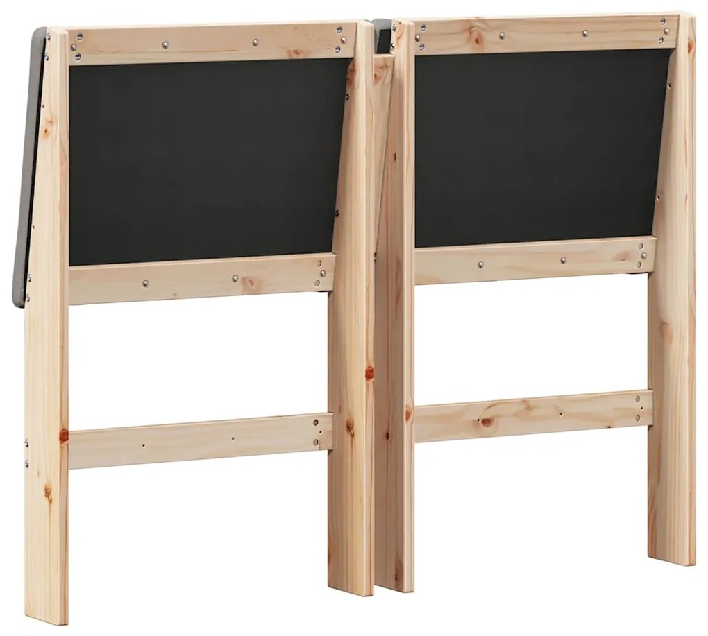 vidaXL Ταπετσαρισμένο κεφαλάρι Taupe 120 cm Στερεά ξυλεία πεύκου