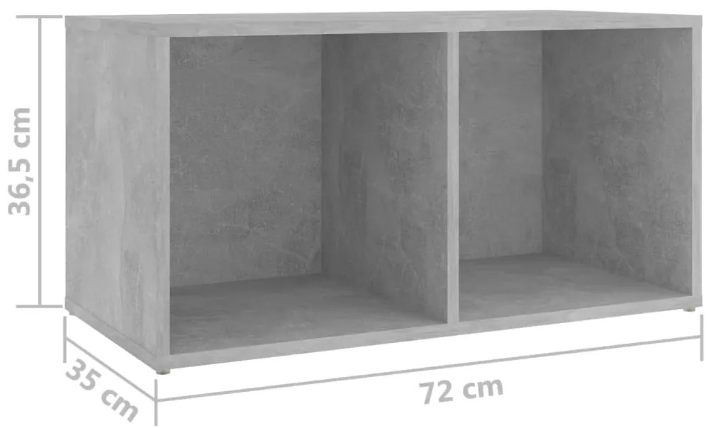 Έπιπλα Τηλεόρασης 2 τεμ. Γκρι Σκυρ. 72x35x36,5 εκ. Επεξ. Ξύλο 3079902