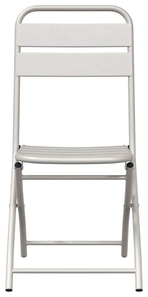 vidaXL Πτυσσόμενη Καρέκλα Κήπου 2 pcs Μπεζ 55 x 56.5 x 91εκ Ατσάλι