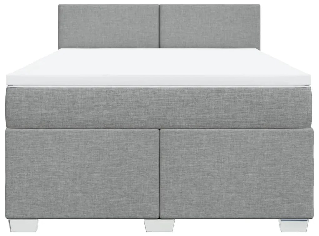 vidaXL Κρεβάτι Boxspring με Στρώμα Αν. Πράσινο 160x200εκ Υφασμάτινο