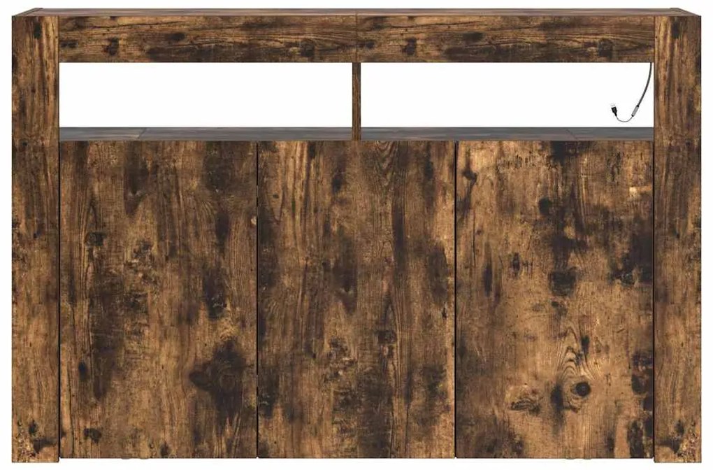 vidaXL Πλαϊνό γραφείο Καπνιστή δρυς 116 x 30 x 75 εκ.