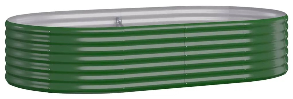 vidaXL Ζαρντινιέρα Πράσινο 175x100x36εκ. Γαλβανισμένος χάλυβας