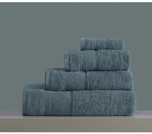 Makis Tselios Home Σετ Πετσέτες 4τμχ Lillie No2 Grey Βάρους 500gr/m²