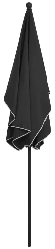 vidaXL Ομπρέλα Κήπου με Ιστό Ανθρακί 210 x 140 εκ.