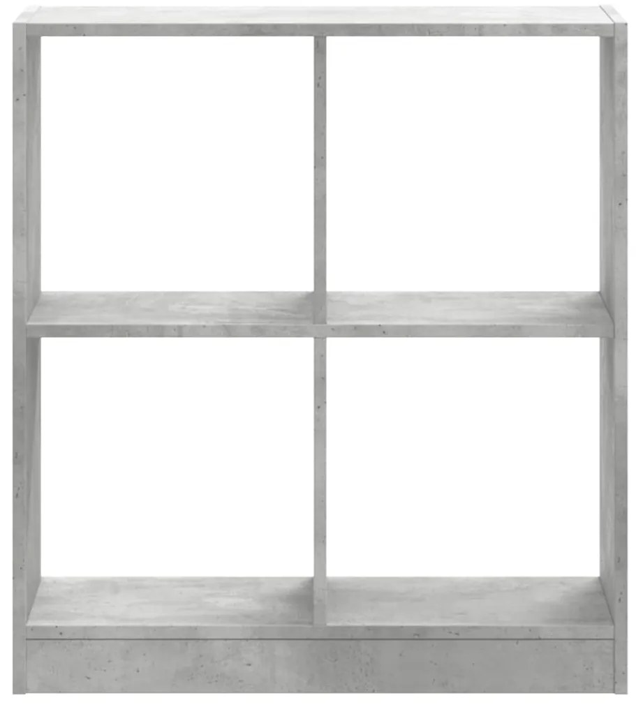 vidaXL Βιβλιοθήκη Γκρι Σκυροδέματος 68,5x32x75 εκ. Επεξεργ. Ξύλο