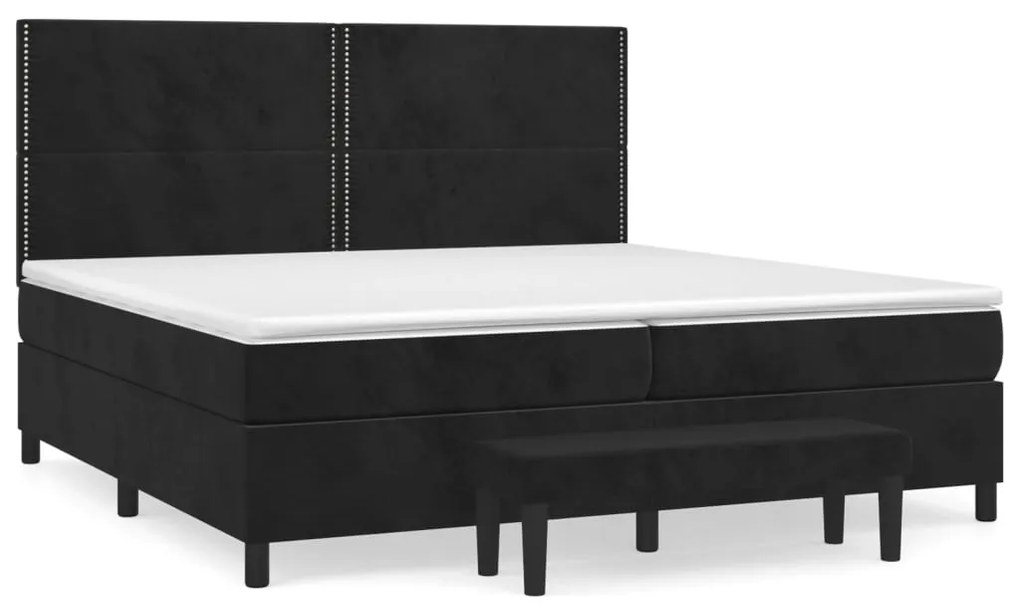 ΚΡΕΒΑΤΙ BOXSPRING ΜΕ ΣΤΡΩΜΑ ΜΑΥΡΟ 200X200 ΕΚ. ΒΕΛΟΥΔΙΝΟ 3137805