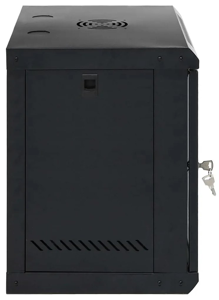 vidaXL Ντουλάπα δικτύου με αποθήκευση Μαύρο 53 x 45 x 60 εκ Ατσάλι