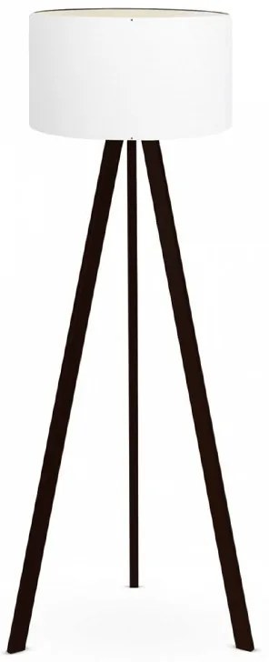 Megapap Φωτιστικό Δαπέδου Rosling Mdf/Ύφασμα Pvc Μαύρο - Λευκό 38x38x140εκ.