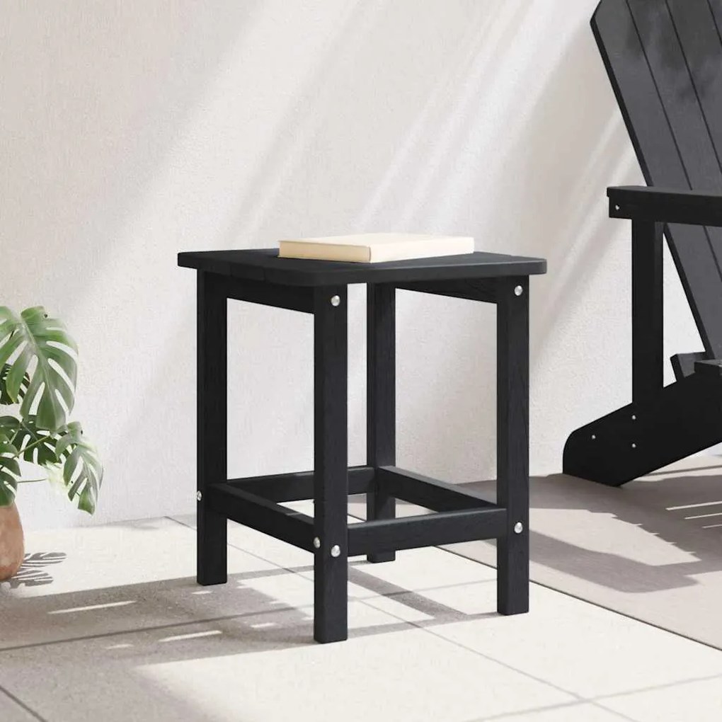 vidaXL Πλευρικό Τραπέζι Adirondack Μαύρο 38x38x45 εκ. HDPE