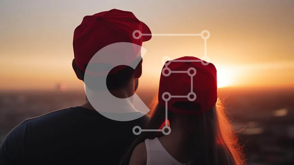 Intra Συλλεκτικό Ξύλινο Παζλ Plywood 4mm - Άνδρας και κόρη που παρακολουθούν το ηλιοβασίλεμα Σε Ξύλινο Κουτί - Διαστάσεις Puzzle: 10x10 cm – 25 κομμάτια