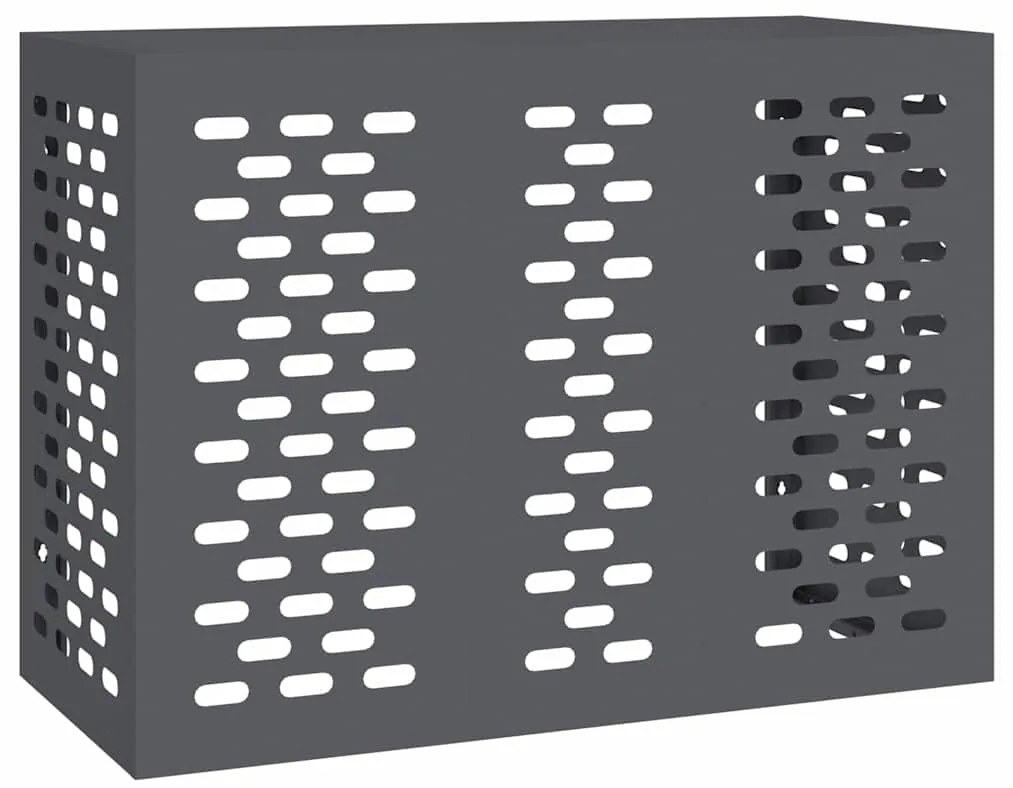 vidaXL Κάλυμμα κλιματιστικού Ανθρακί 110 x 50 x 80 cm Ατσάλι