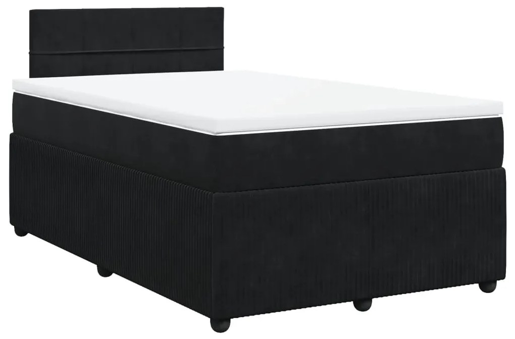 ΚΡΕΒΑΤΙ BOXSPRING ΜΕ ΣΤΡΩΜΑ ΜΑΥΡΟ 120 X 200 ΕΚ. ΒΕΛΟΥΔΙΝΟ 3287712