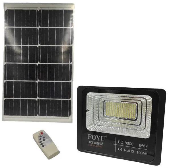 Προβολέας με ηλιακό πάνελ FOYU 100W FO-88100