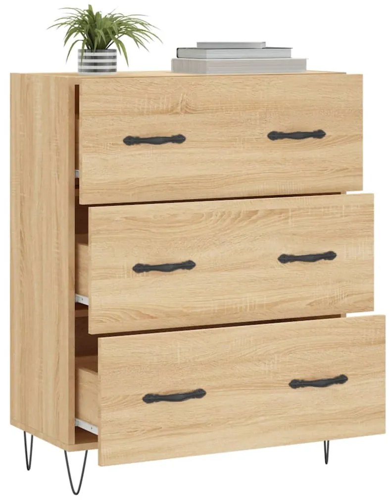 vidaXL Ντουλάπι Sonoma Δρυς 69,5 x 34 x 90 εκ. από Επεξεργασμένο Ξύλο