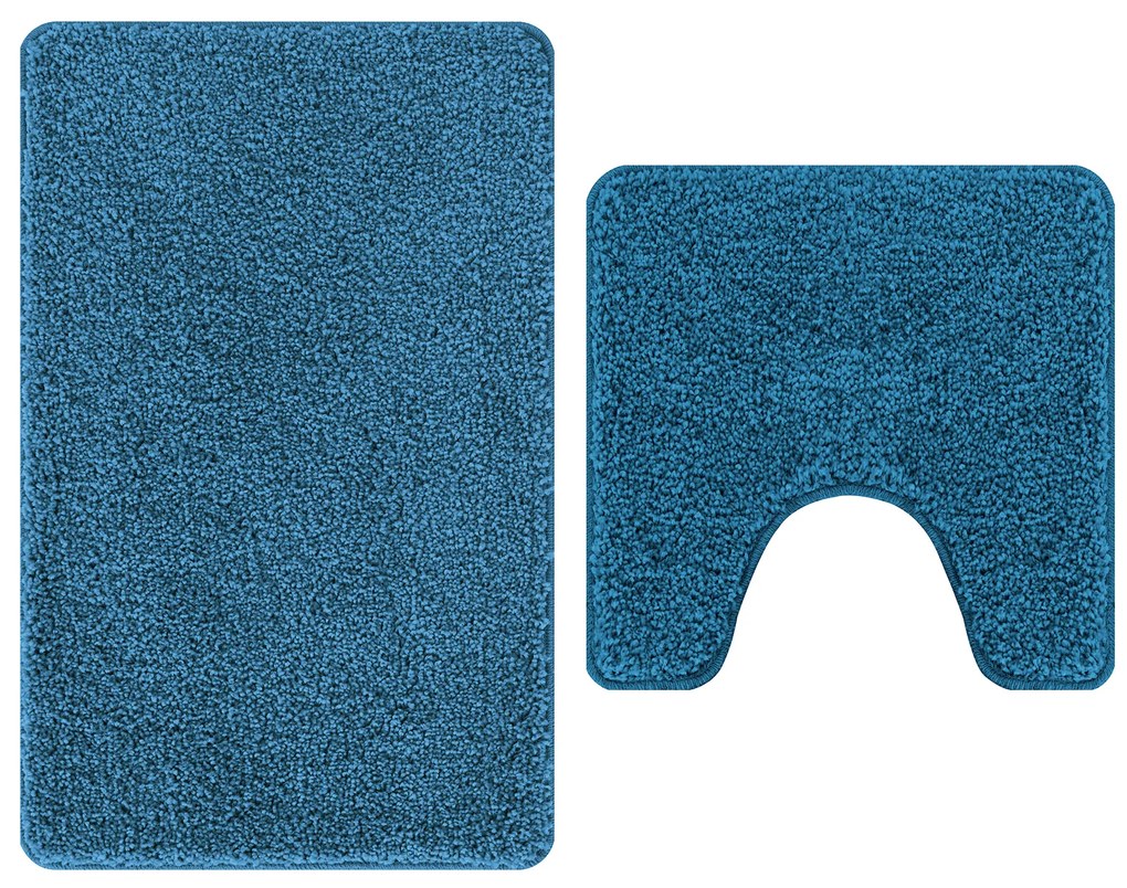 vidaXL Πατάκι μπάνιου 2 pcs Μπλε 50 x 50 cm Πολυπροπυλένιο