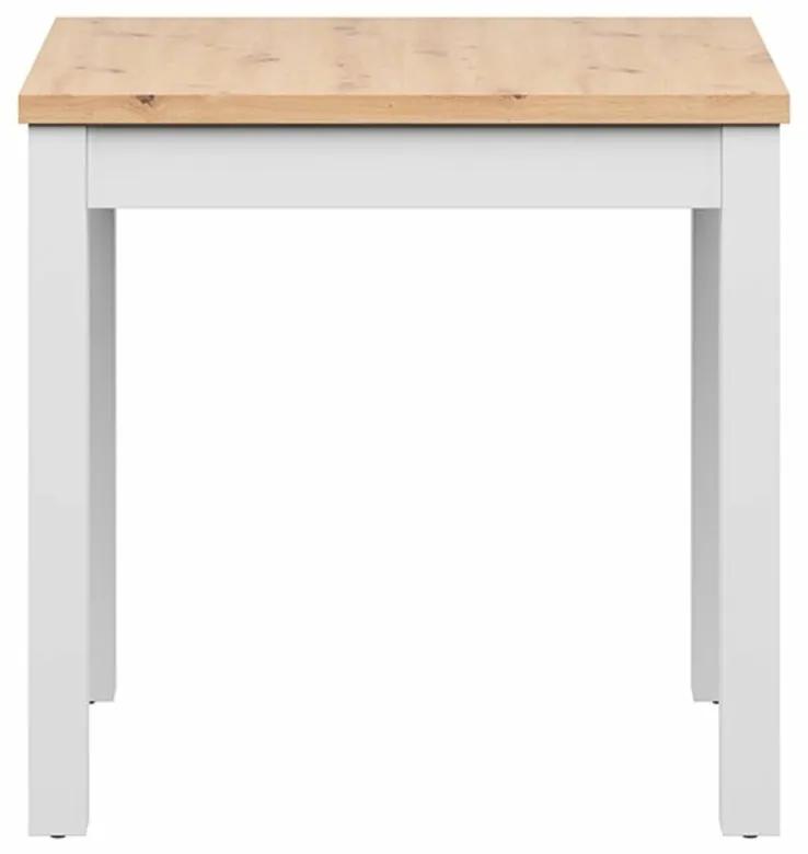Τραπέζι Boston 449, Άσπρο, Artisan βελανιδιά, 77x80x80cm, Πλαστικοποιημένη μοριοσανίδα | Epipla1.gr