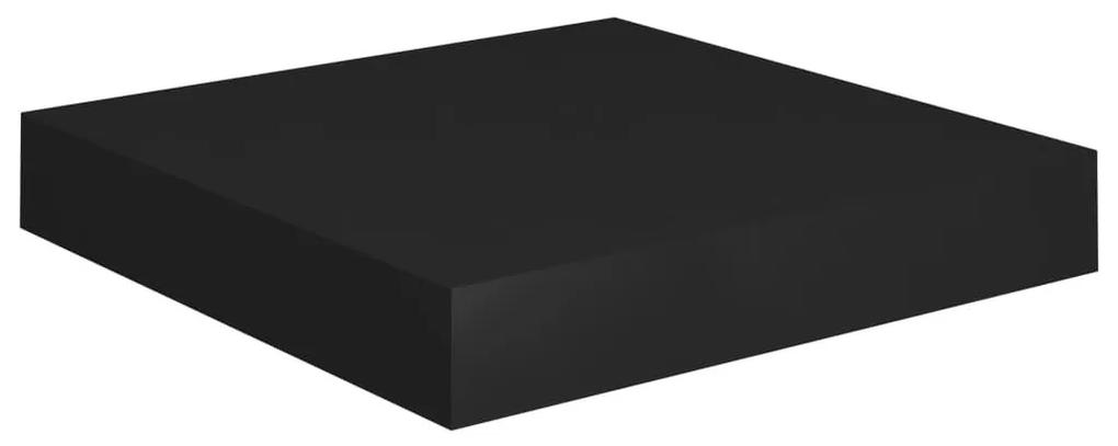 Ράφια Τοίχου 4 τεμ. Μαύρα 23x23,5x3,8 εκ. MDF - Μαύρο