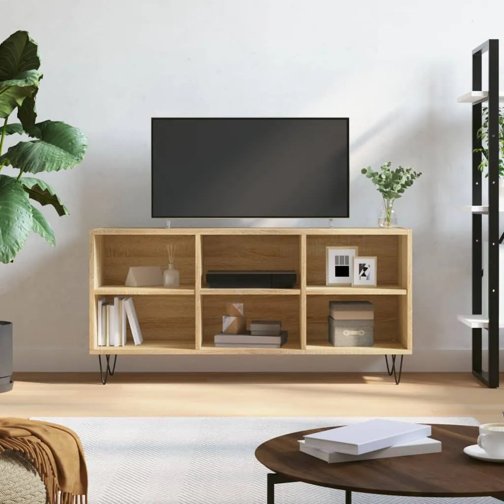 vidaXL Έπιπλο Τηλεόρασης Sonoma Δρυς 103,5 x 30 x 50 εκ. Επεξεργ. Ξύλο