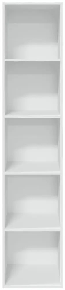 vidaXL Βιβλιοθήκη Λευκή 40x30x189 εκ. από Επεξεργασμένο Ξύλο